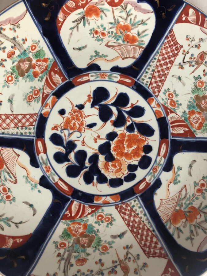 Antique Large Quality Antique Japanese Imari Hand Painted plate