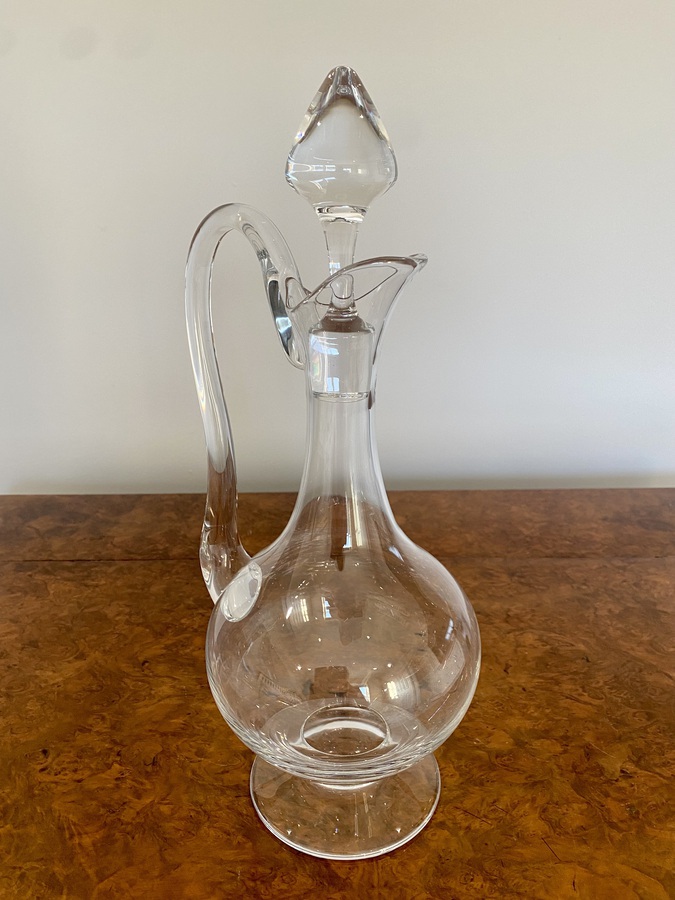 Antique Antique Edwardian Quality Glass Decanter