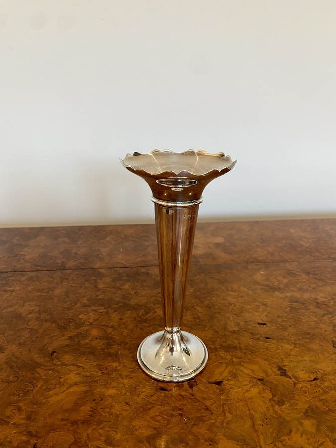 Antique Antique Edwardian Silver Plated Vase