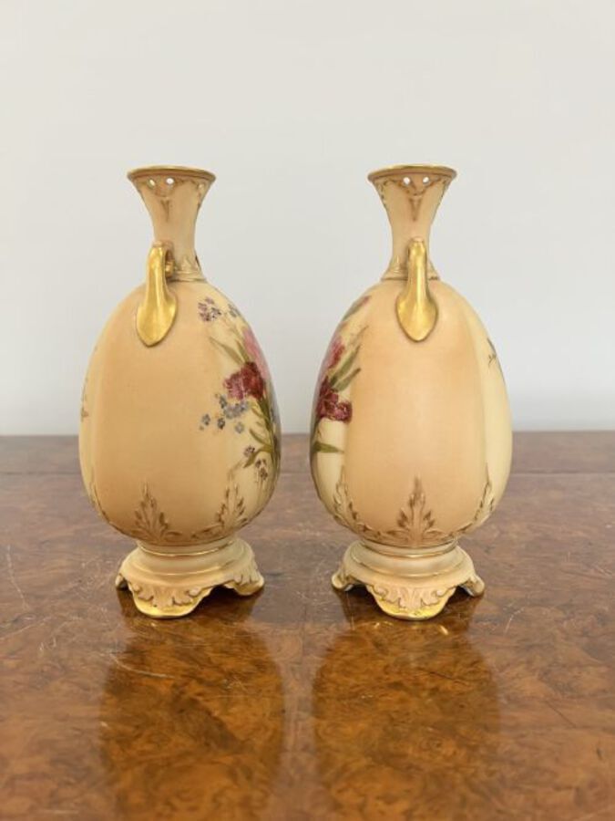 Antique Pair of antique Royal Worcester vases