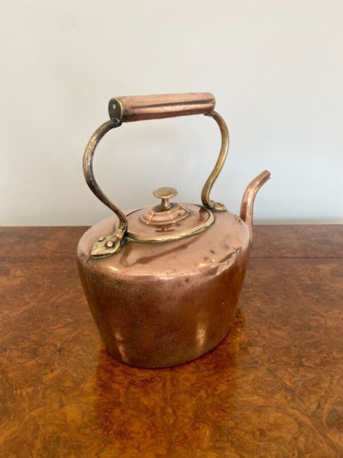 Antique ANTIQUE GEORGE III QUALITY COPPER KETTLE