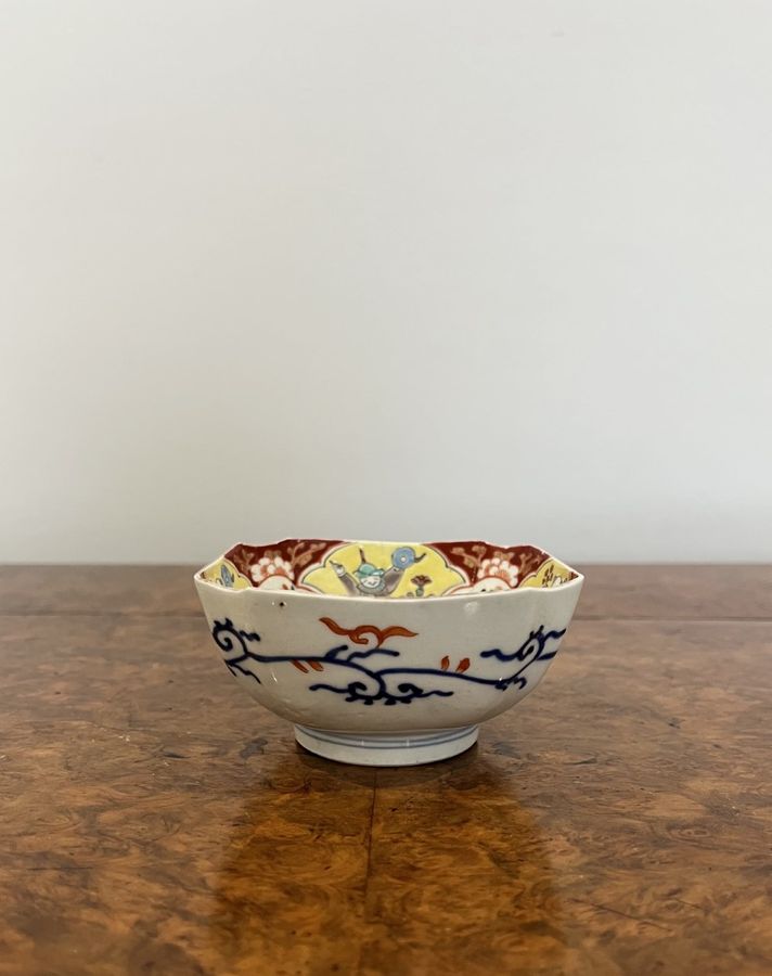 Antique Unusual collection of four antique Japanese imari shaped dishes 