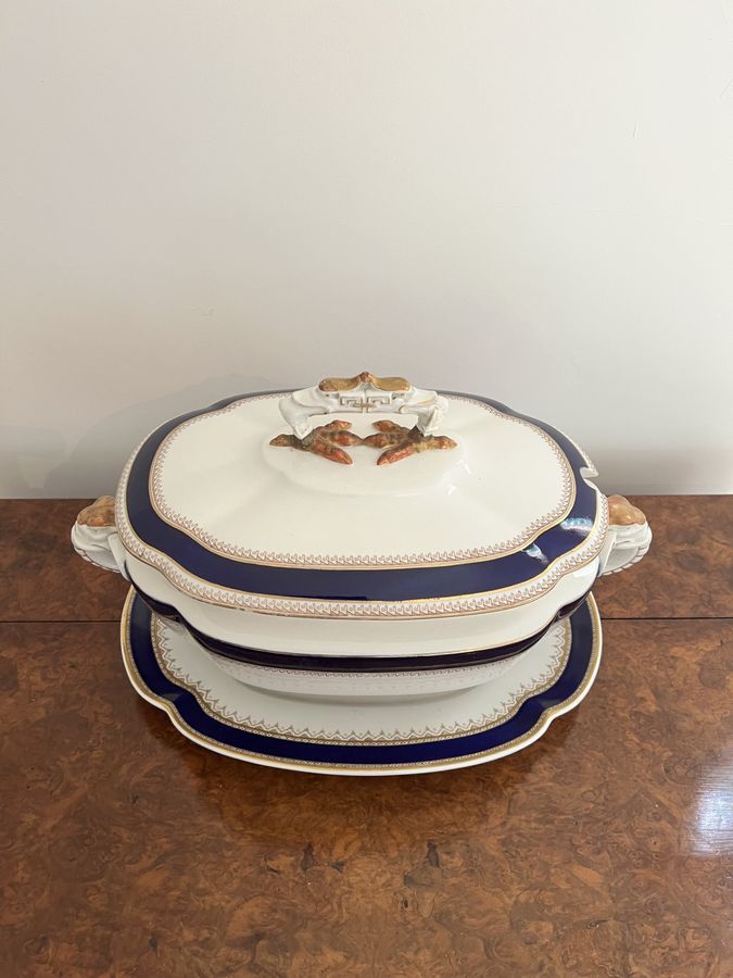 Antique Charming set of three Antique Royal Worcester tureens 