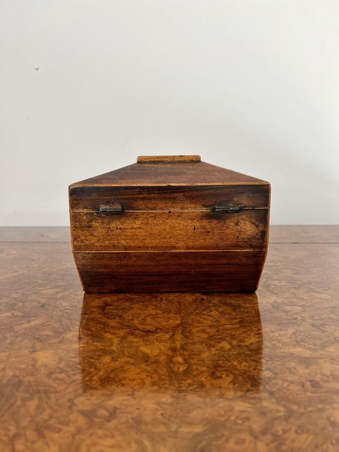 Antique Quality antique George III mahogany tea caddy 