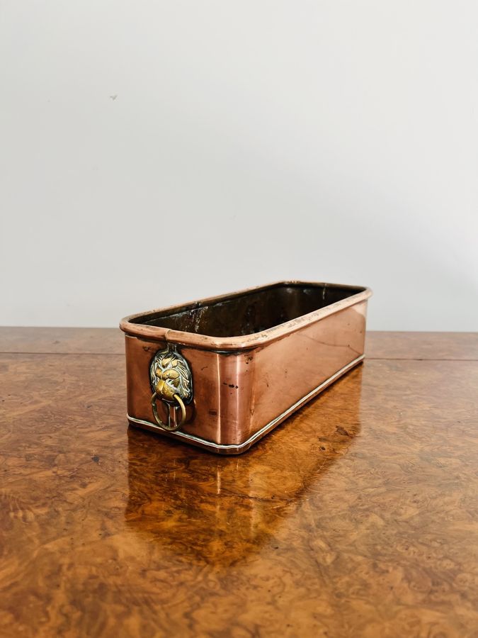 Wonderful quality antique Victorian copper planter