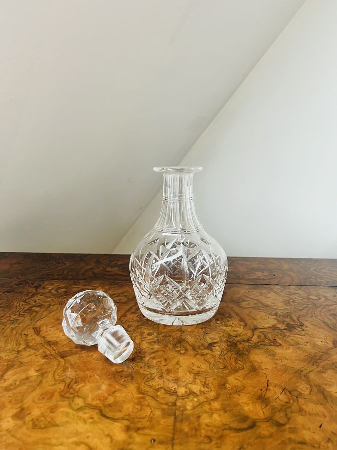 Antique Lovely antique Edwardian cut glass decanter 