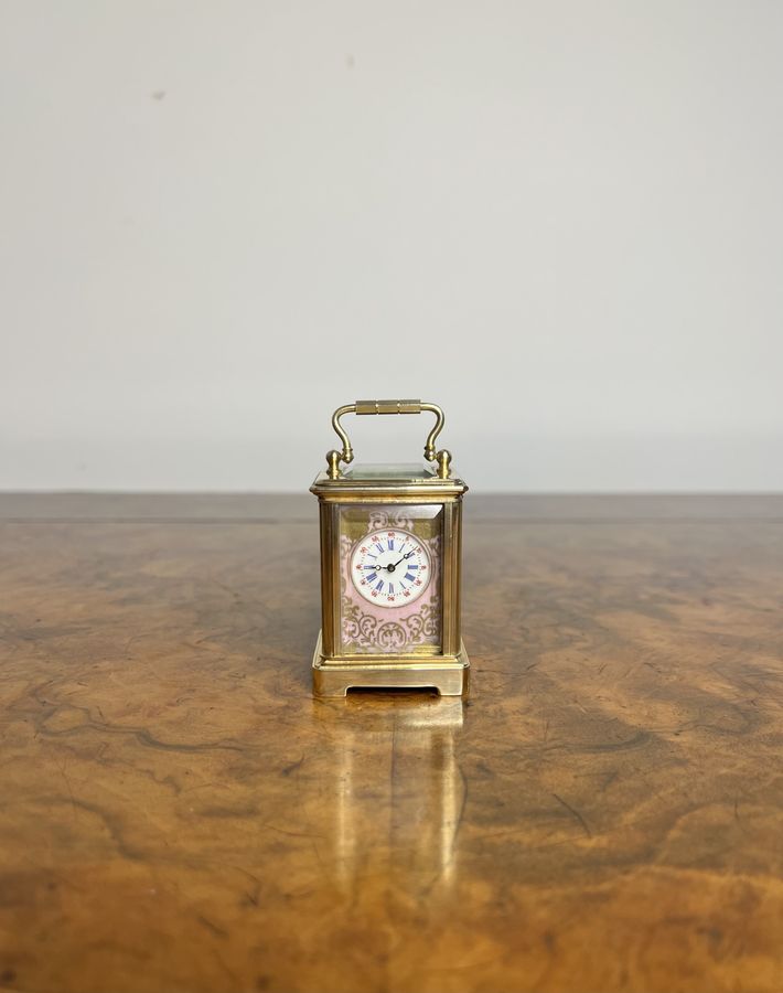 Stunning antique Edwardian quality miniature carriage clock