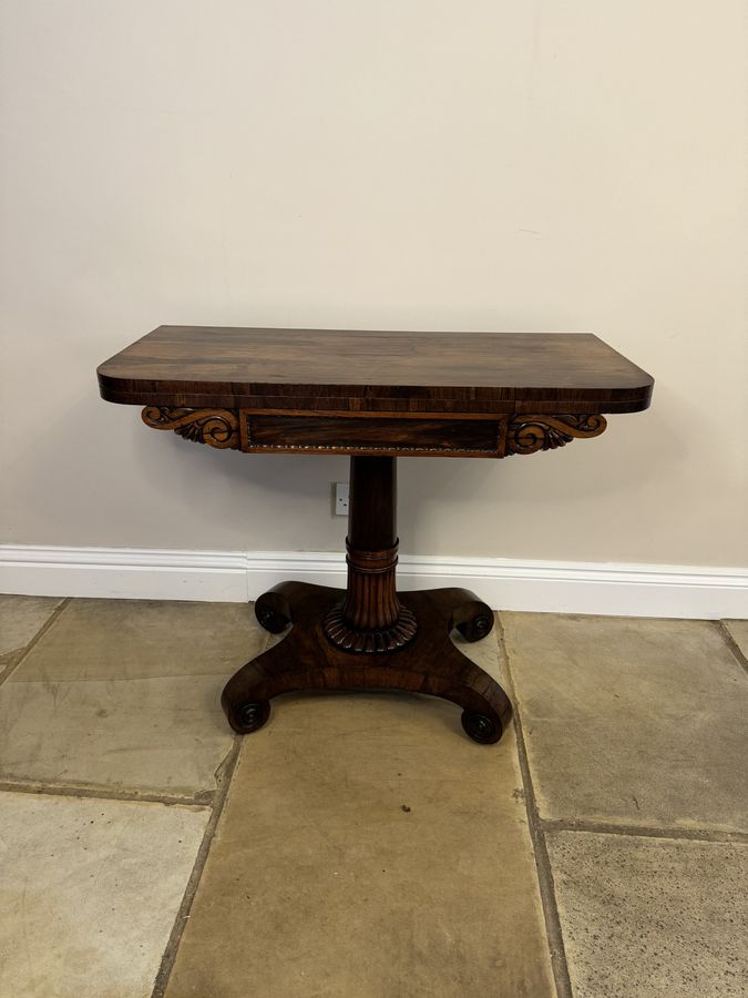 Antique Regency quality rosewood tea table