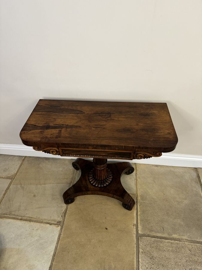 Antique Antique Regency quality rosewood tea table 