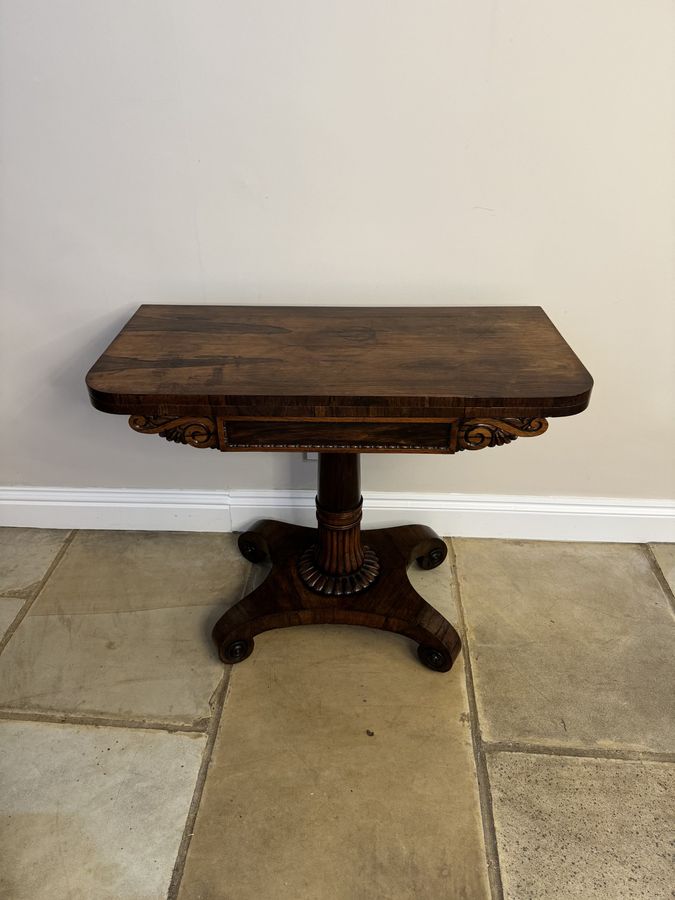 Antique Antique Regency quality rosewood tea table 