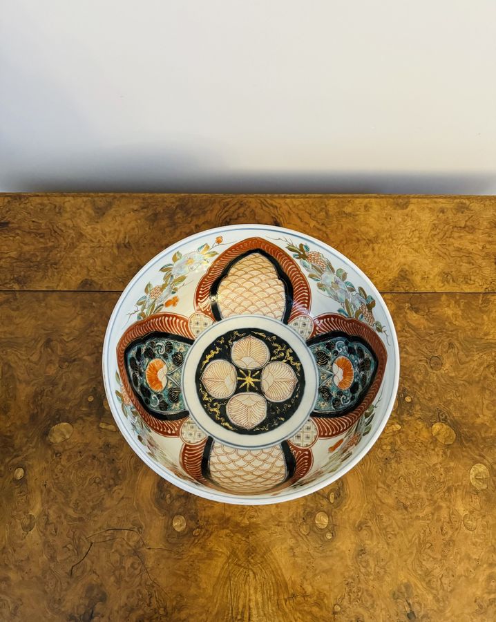 Antique Quality large antique Japanese imari bowl 