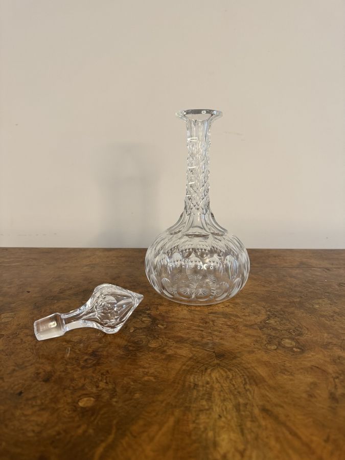 Antique Stunning quality antique Edwardian cut glass decanter 