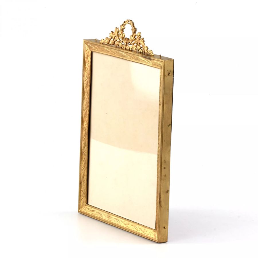 Antique Brass, gold-plated photo frame.