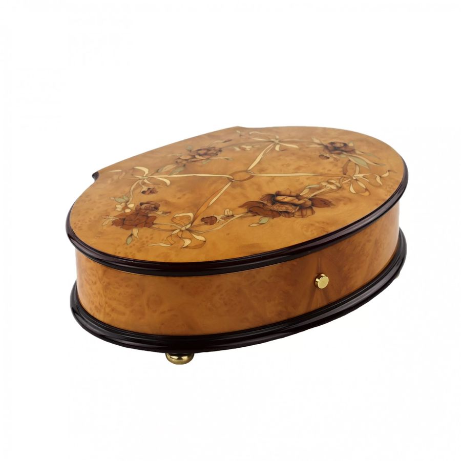 Antique Music box Callista Reuge drum type, with three melodies by Tchaikovsky.