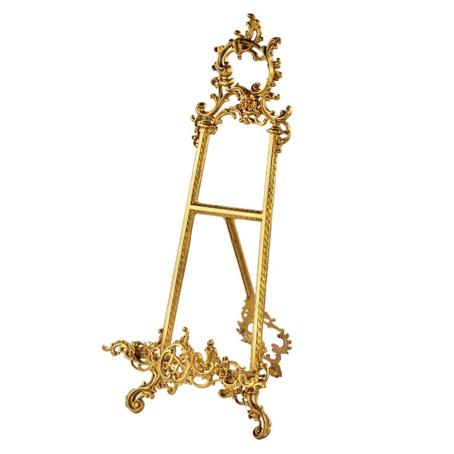 Antique Table easel in gilded bronze in the Rococo style.
