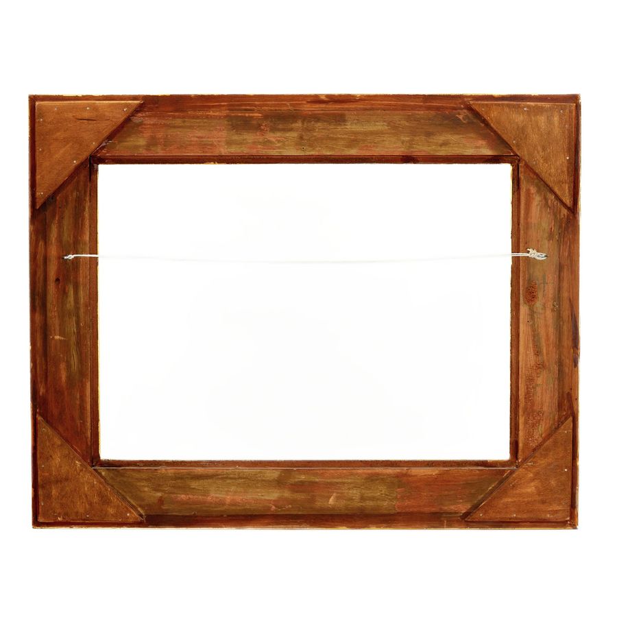Antique Gilded, wooden frame in the style of a directory. Early 20th century.