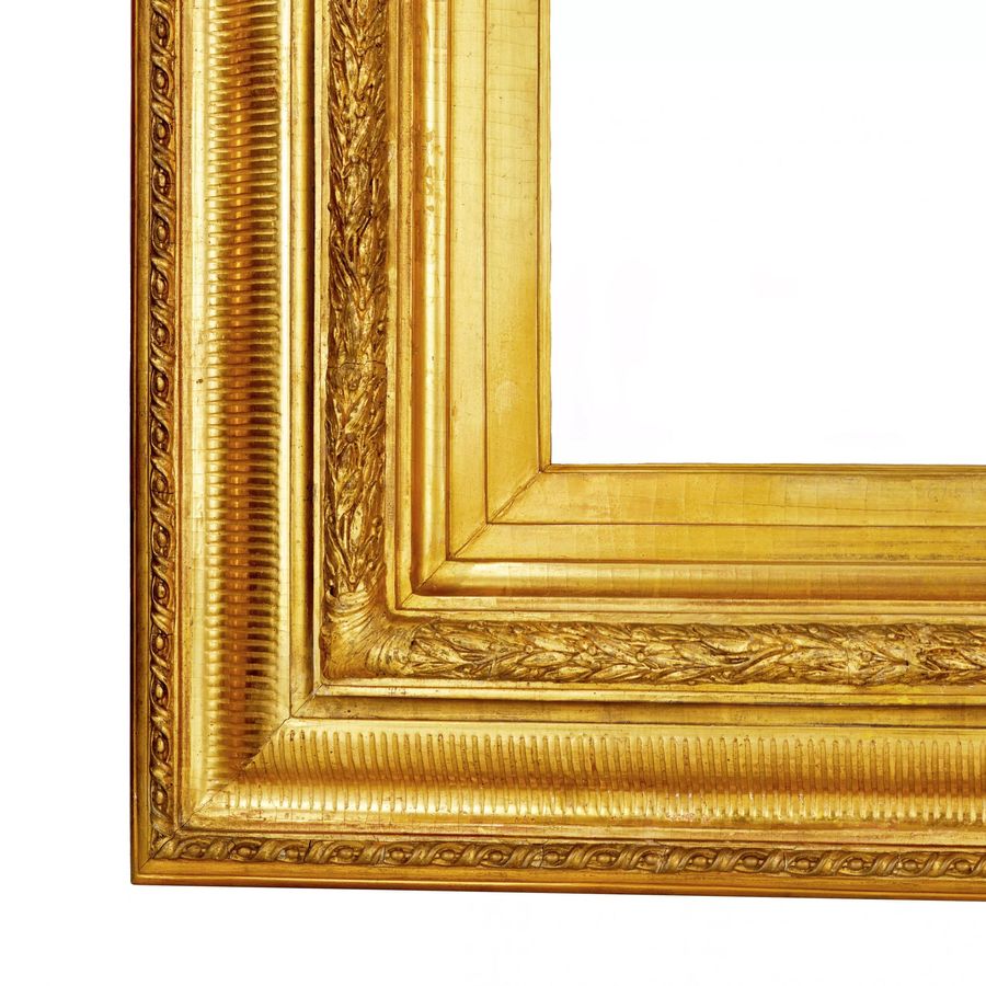 Antique Large, chic, gilded Napoleon III era frame.