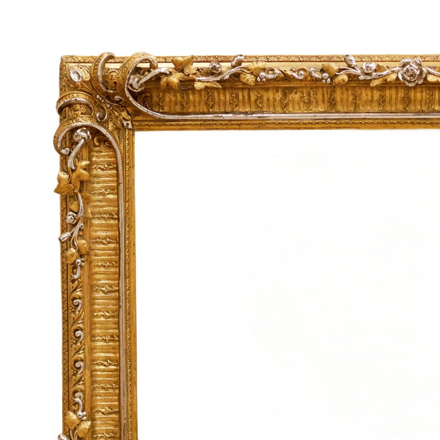 Antique Luxurious 19th century wooden frame in Napoleon III style.