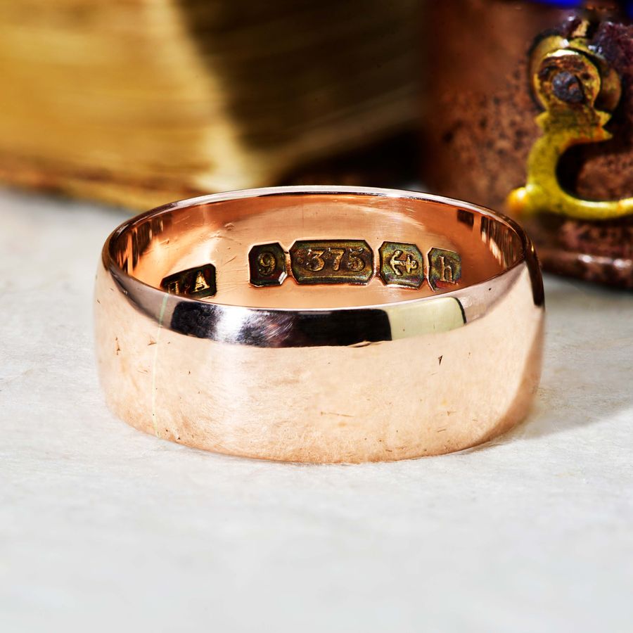 The Antique 1907 Edwardian 9ct Rose Gold Wedding Ring