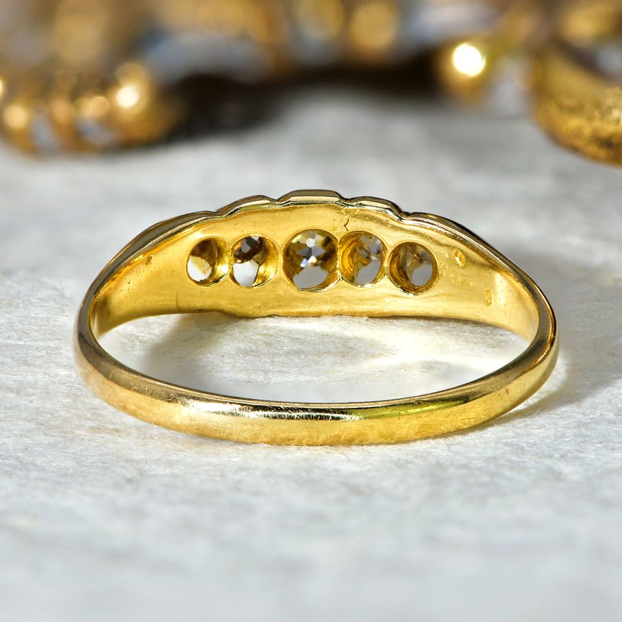 Antique The Antique 1900 Old Cut Five Diamond Ring