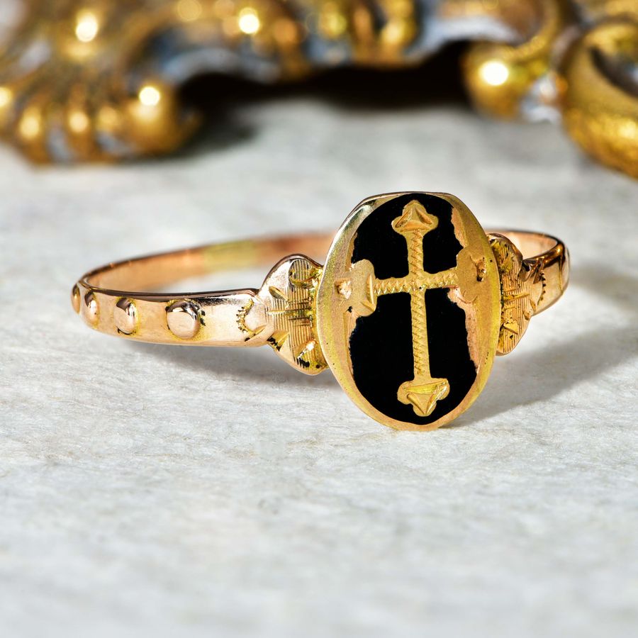 Antique The Antique Georgian Gothic Cross Rosary Ring