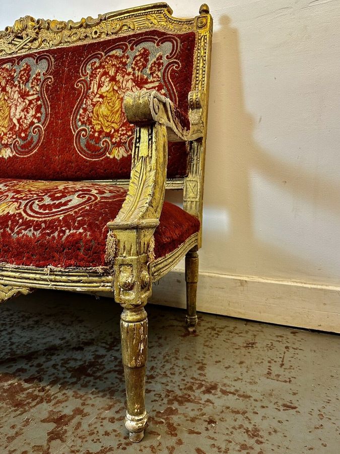 Antique A Rare & Beautiful 130 Year Old Antique French Gilt Framed Salon Suite. c 1890