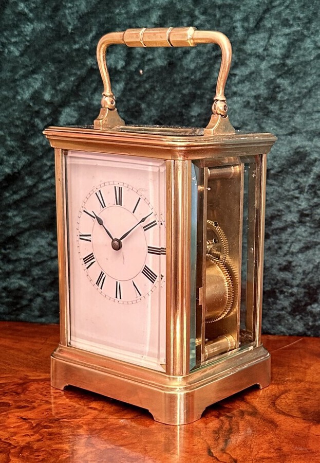 Henri Jacot Good And Large Striking Carriage Clock Circa 1900