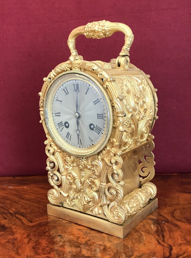 Good And Large Gilt Carriage Clock Circa 1890