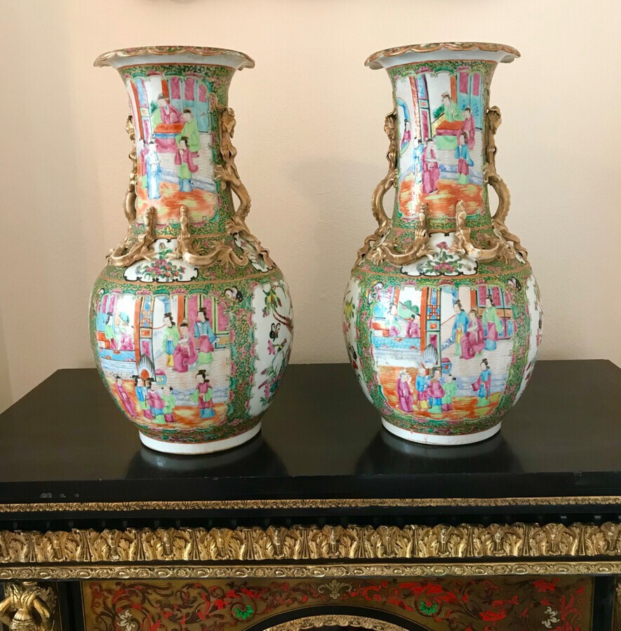 Canton Vases Circa 1880