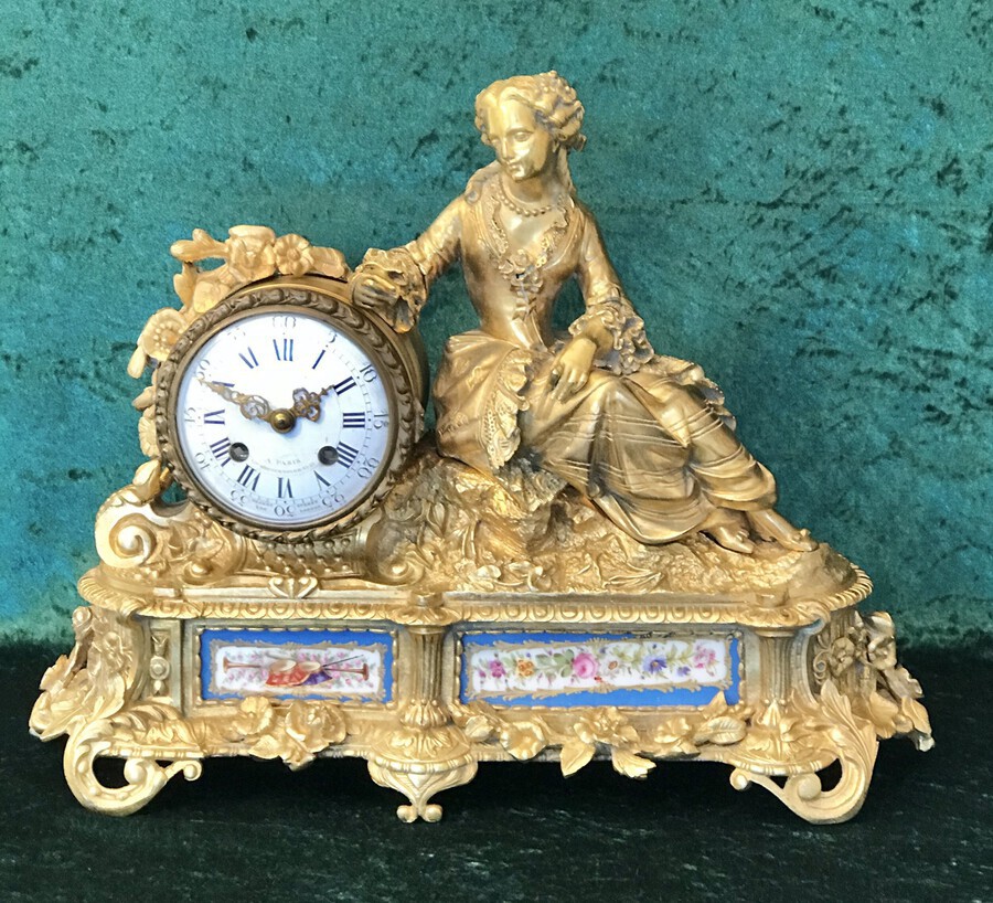 19th Century Palais Royal ,Mantle Clock, Circa 1875