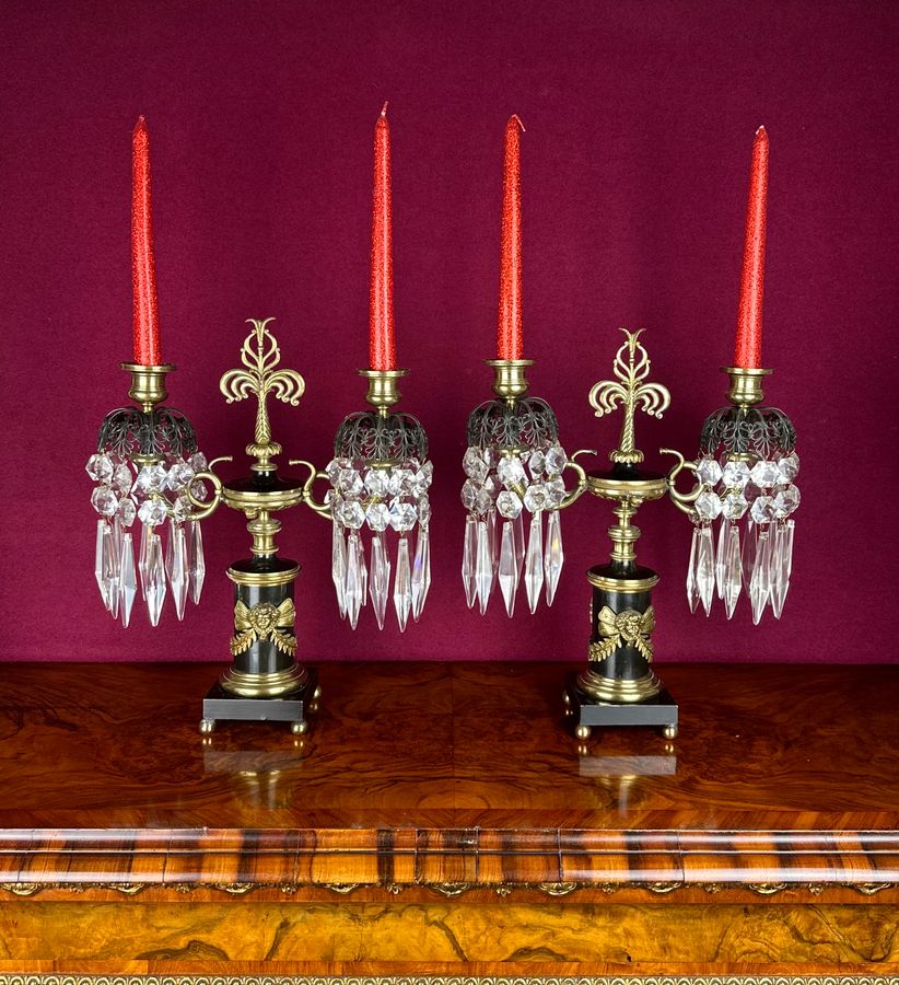 Lustre candlesticks, circa 1860