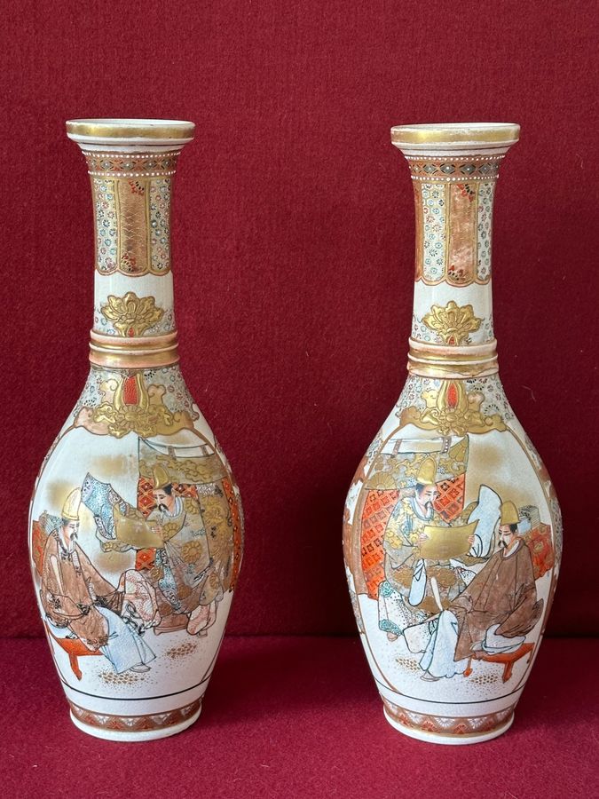 Antique Satsuma vases circa 1900