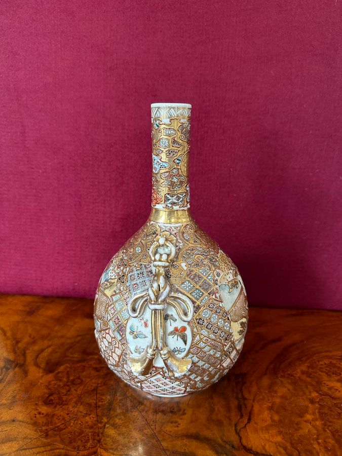 Satsuma bottle vase circa 1890