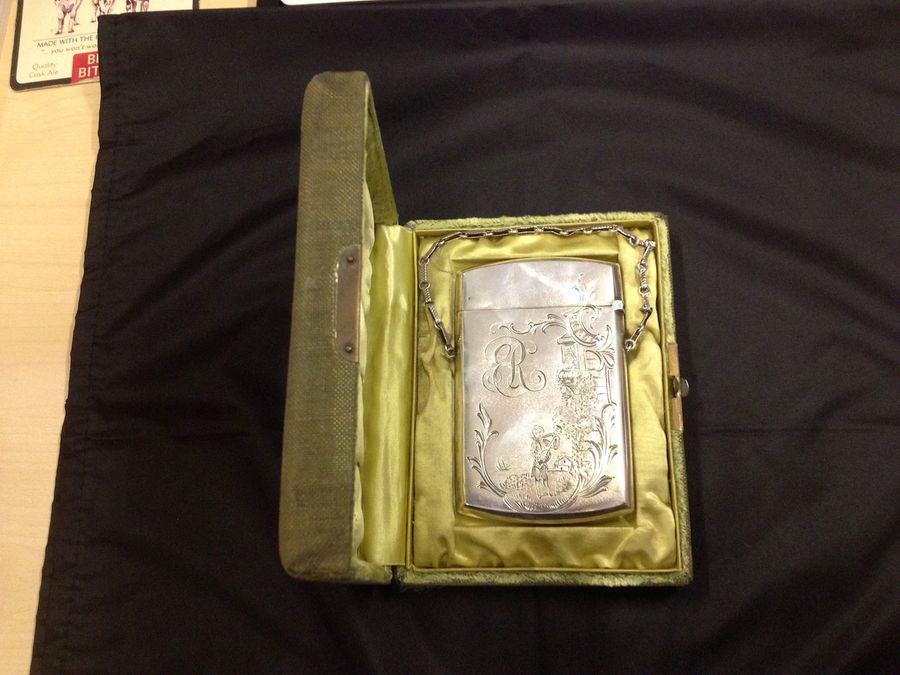 Antique Antique Victorian Silver Card Case, Gorham M'F, Co., Birmingham, Circa 19th Century