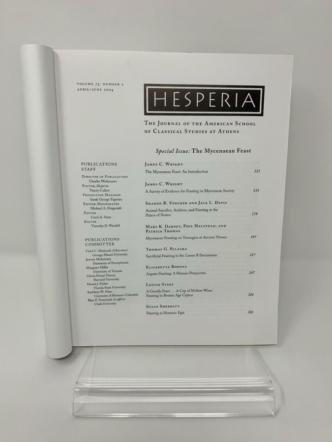 Antique Hesperia, Volume 73, Number 2, April-June 2004, Pages 121-338, Special Issue