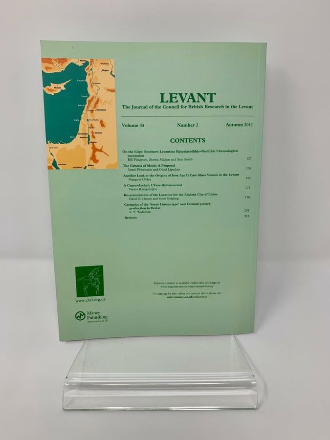 Antique Levant, Volume 43, Number 2, Autumn 2011, Council For British Research In Levant
