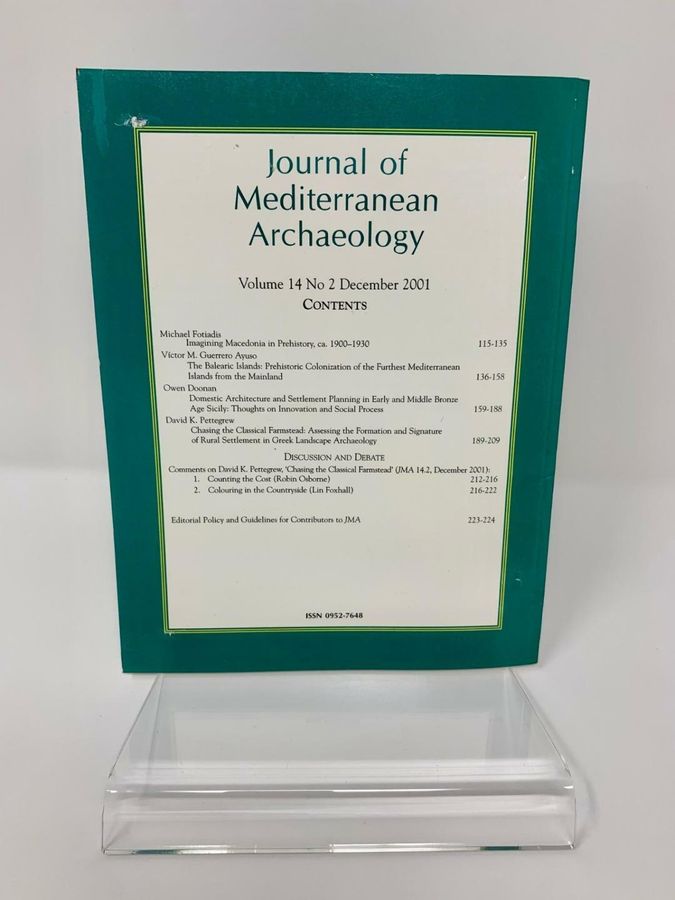 Antique Journal Of Mediterranean Archaeology, Volume 14, Number 2, December 2001, 0952-7648