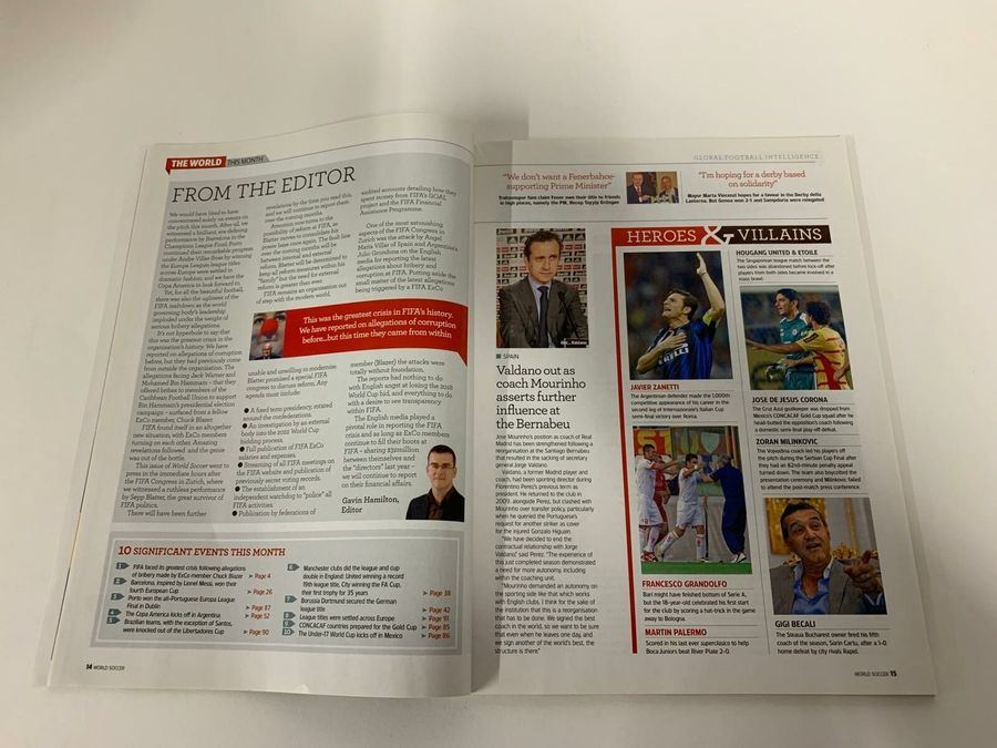 Antique World Soccer Magazine, Summer 2011, Copa America 2011, Javier Mascherano Cover