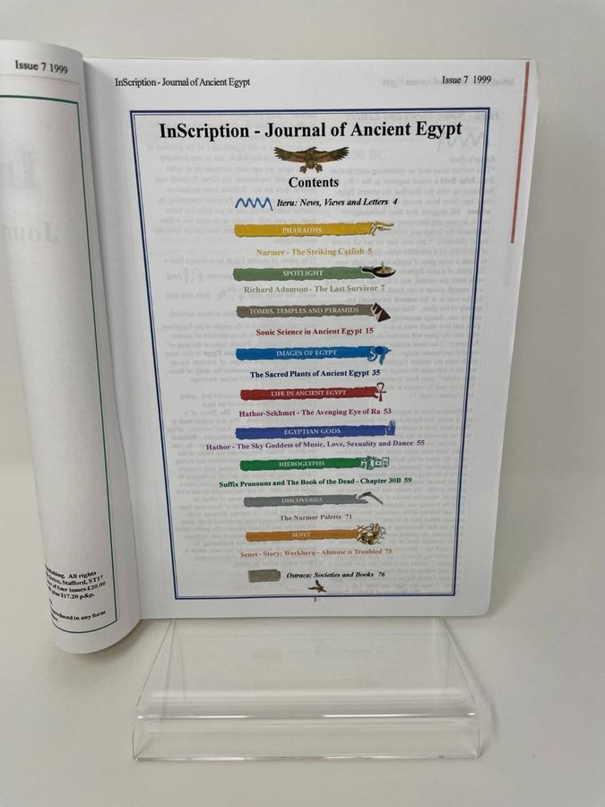 Antique InScription, Journal Of Ancient Egypt, Issue 7, 1999, Papyrus Publishing