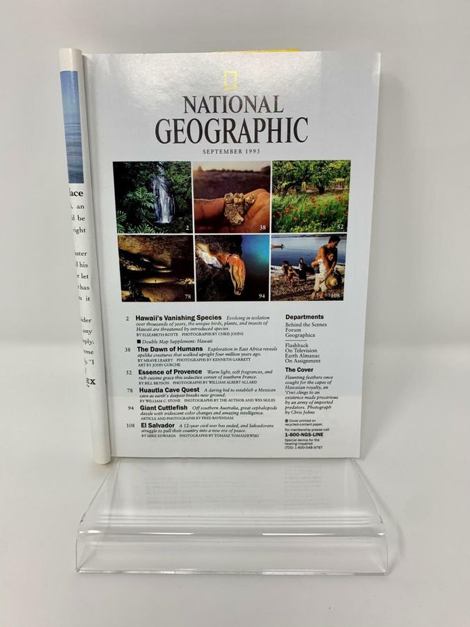 Antique National Geographic Magazine, September 1995, Volume 188, Number 3, Double Map Supplement