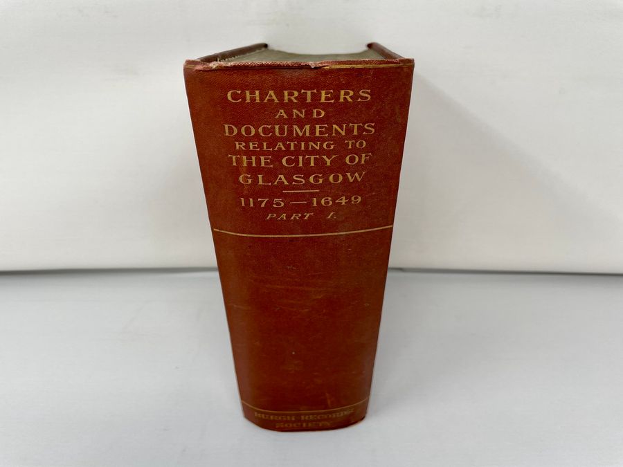 Antique First Edition Two Volumes Of Charters And Documents Relating To The City Of Glasgow 1175-1649 & 1649-1707 With Appendix, James D. Marwick, Circa 1897