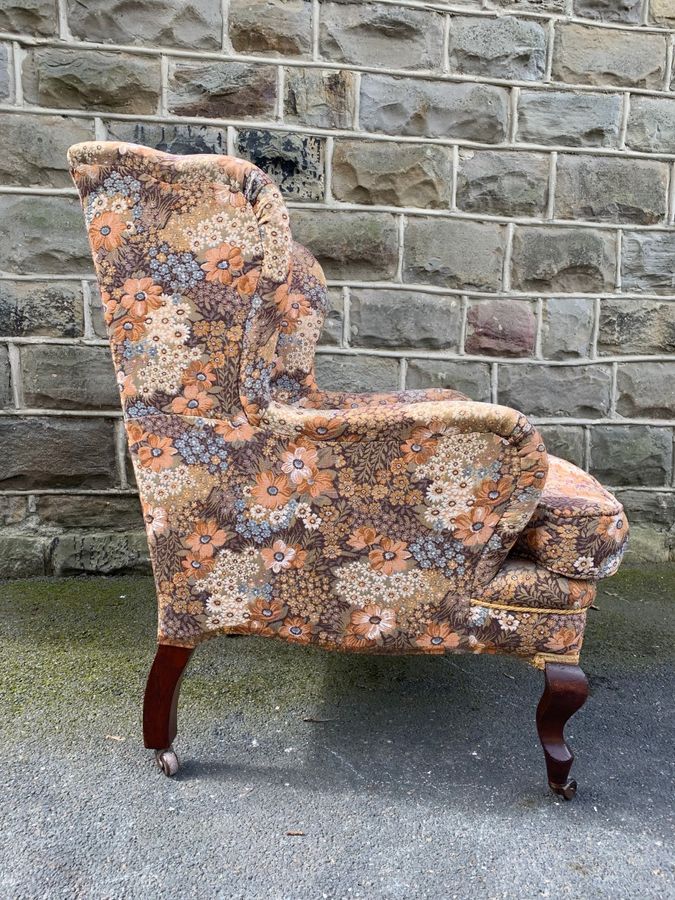 Antique Antique Upholstered Armchair By William Birch