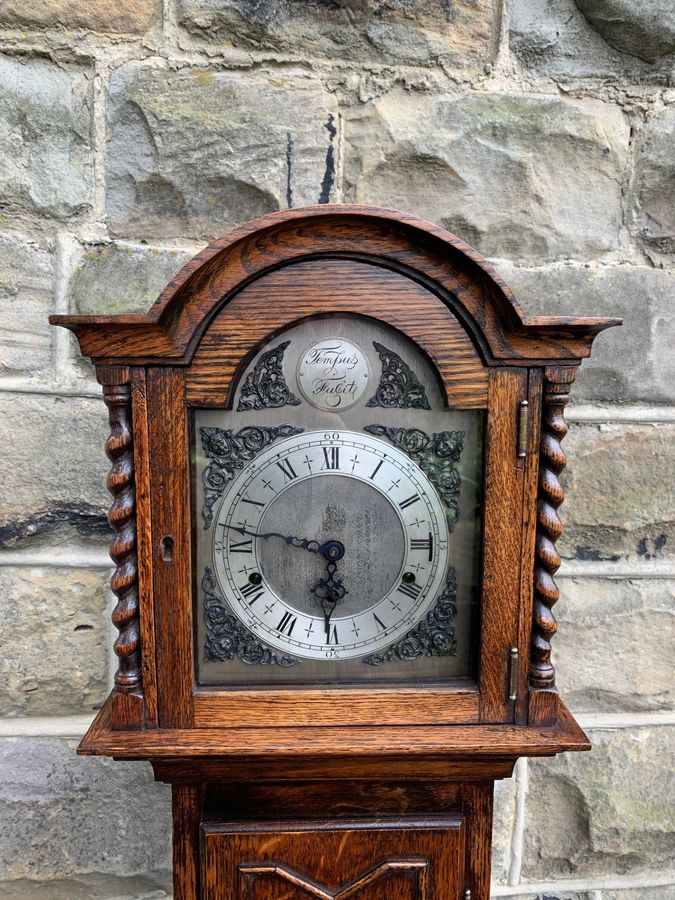 Antique Antique Oak Granddaughter Clock