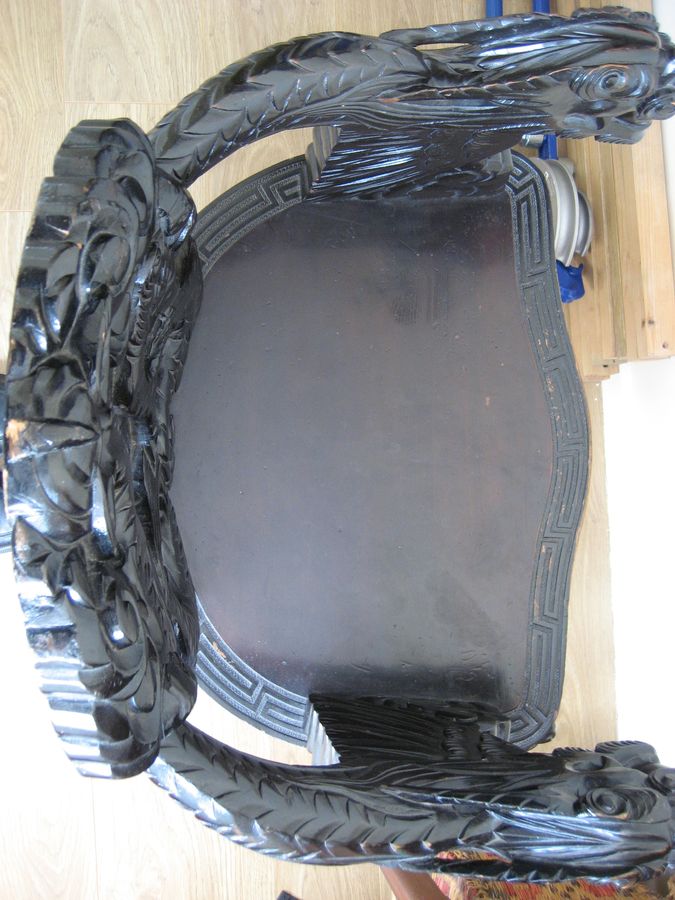 Antique ANTIQUE Chinese Emperor Dragons Throne Chair c1865 - Original / Excellent Condition