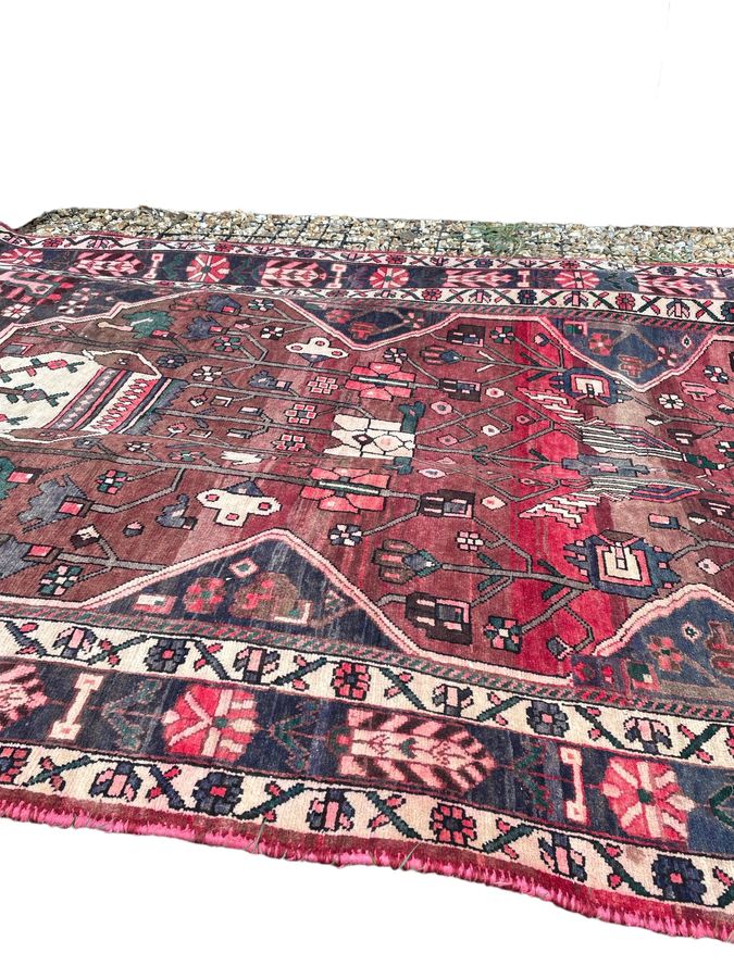 Antique Vintage Persian rug with central  medallion