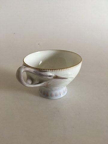 Antique Bing & Grondahl Heron Pattern Tea Cup with gold