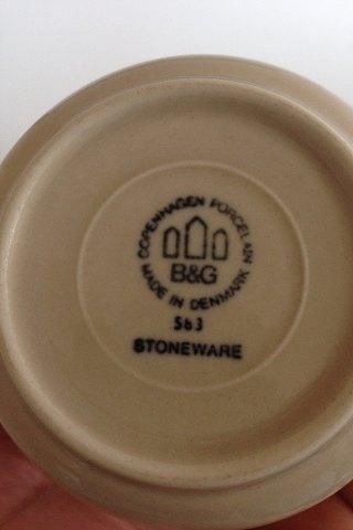 Antique Bing & Grondahl Stoneware Dinnerware Peru Pot with lid No 563