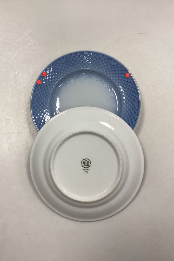 Antique Bing and Grondahl Blue Tone Hotel Lunch Plate No. 712/1007 - CHIPPED