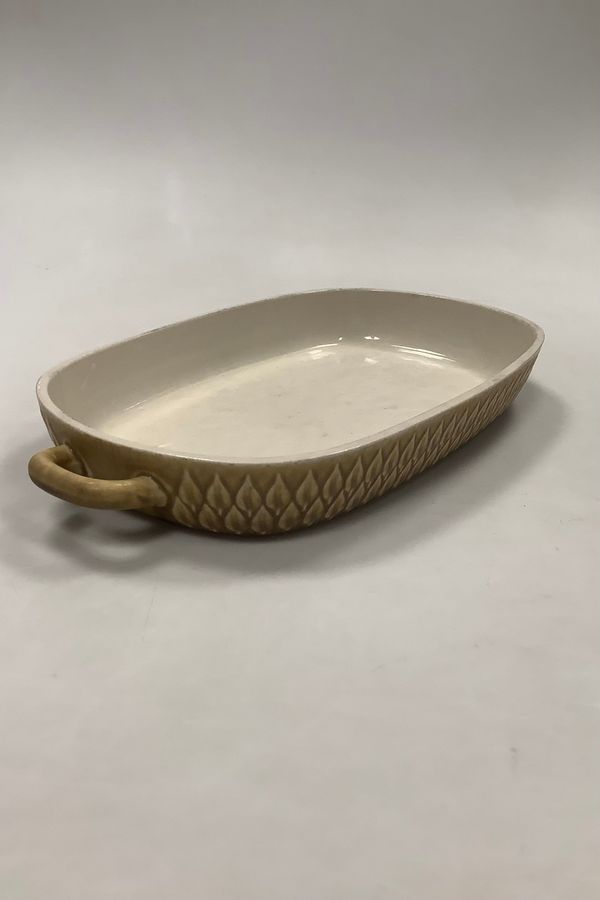 Antique Bing and Grondahl Jens Quistgaard Oblong Dish with Handle from the Relief Series (Kronjyden)