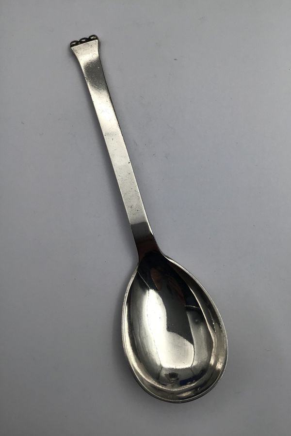 Antique Evald Nielsen Silver No. 27 Serving Spoon
